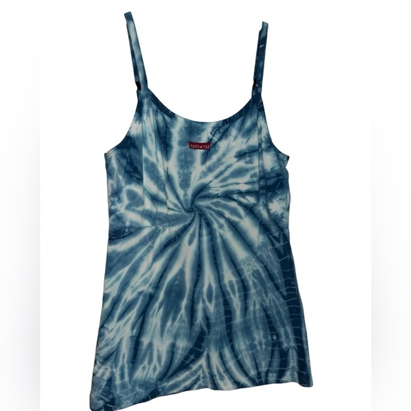 Y2K Hard Tail Blue and White Tie-Dye Design Tank Top Size Large - Picture 5 of 5